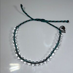 4 Ocean Genuine Quartz Crystal Beaded Sliding Knot Adjustable Bracelet